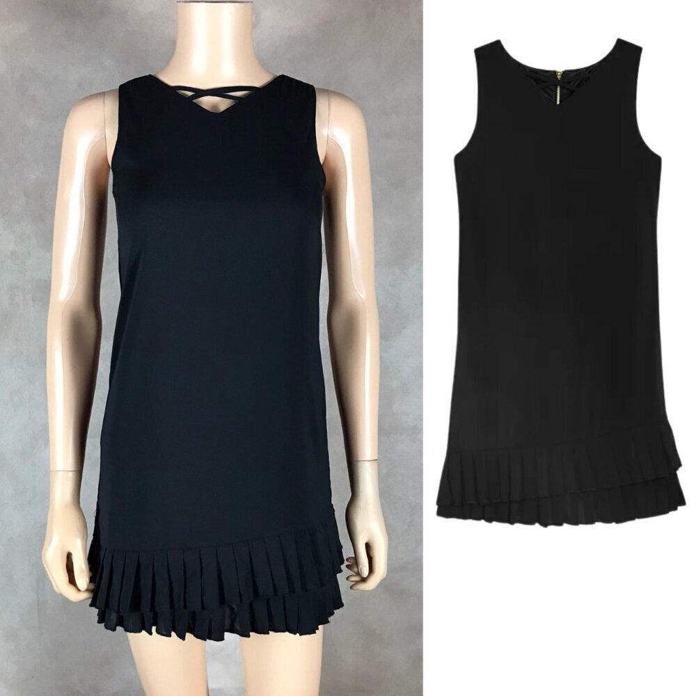 Laundry by Shelli Segal Girls' Ruffle-Hem Black Shift Dress NWT 12